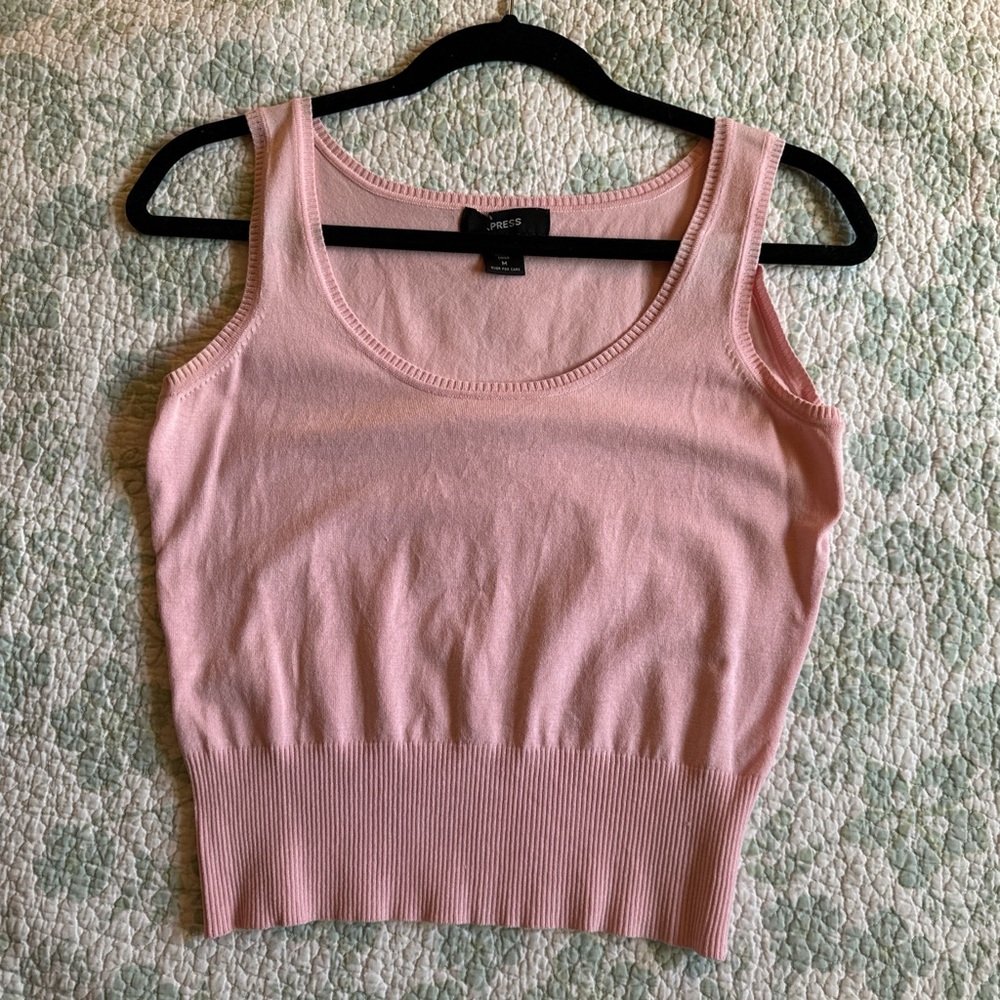 Express Soft Pink Sleeveless Sweater